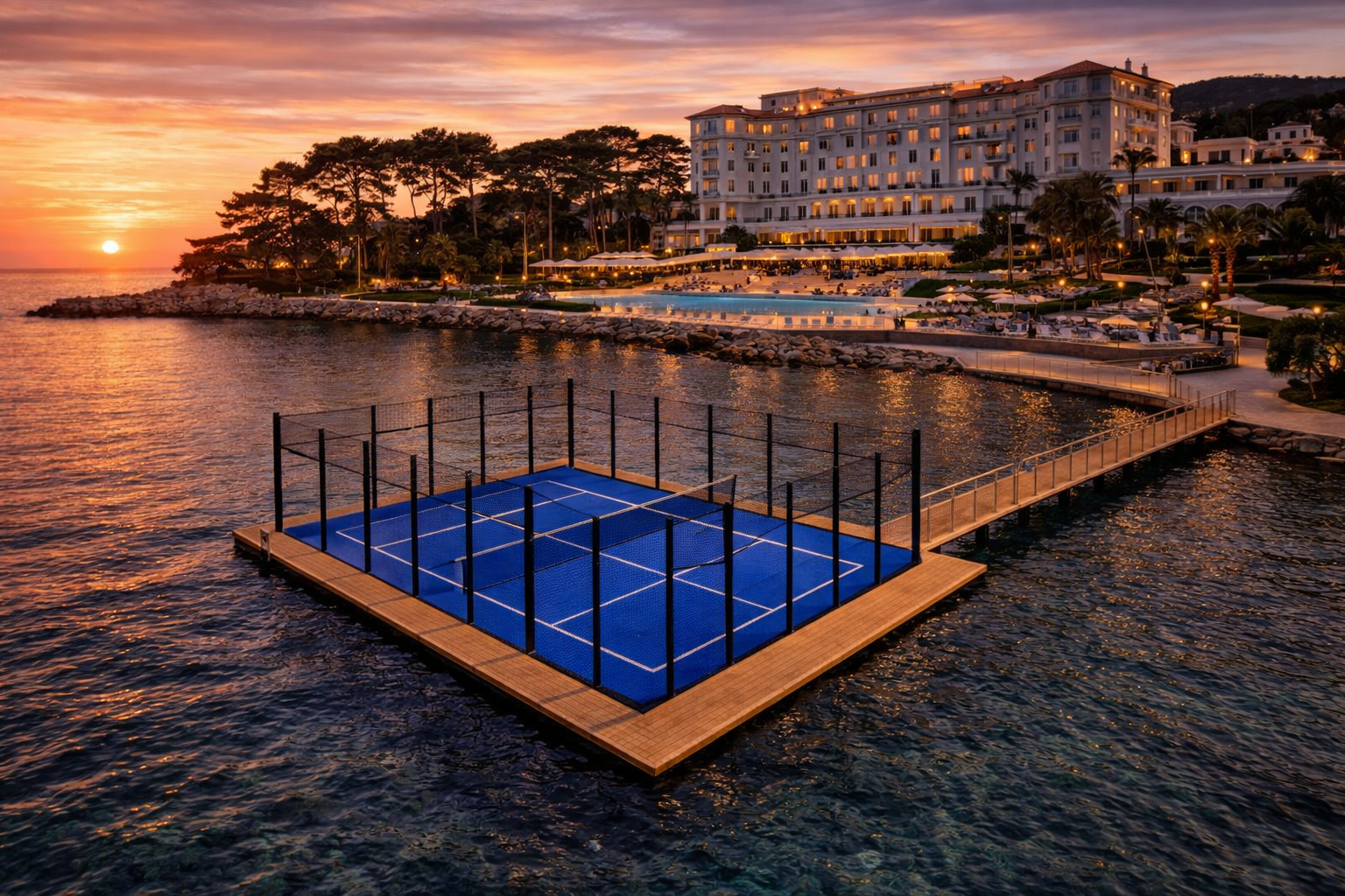 Padel flottant — Terrains sur l'eau pour marinas et villes | Padel ...